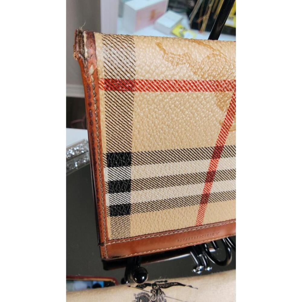 Men Burberry Wallet Classic NovaCheck Leather Trim - Picture 5 of 9